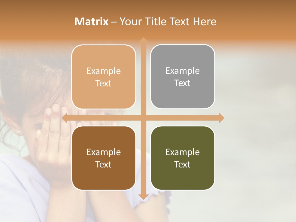 Portrait Kid Nervous PowerPoint Template