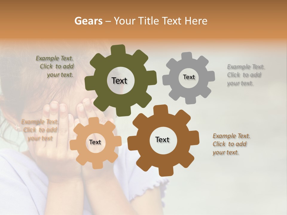 Portrait Kid Nervous PowerPoint Template