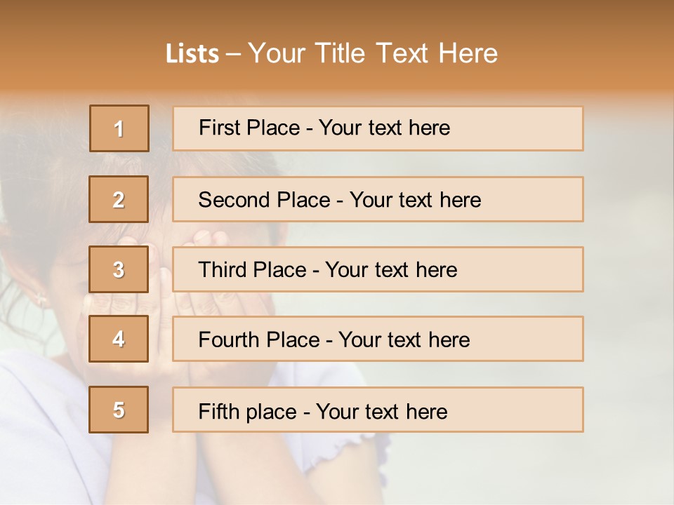 Portrait Kid Nervous PowerPoint Template