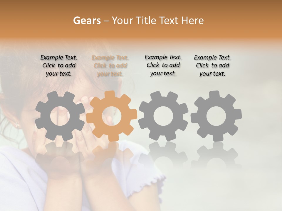 Portrait Kid Nervous PowerPoint Template