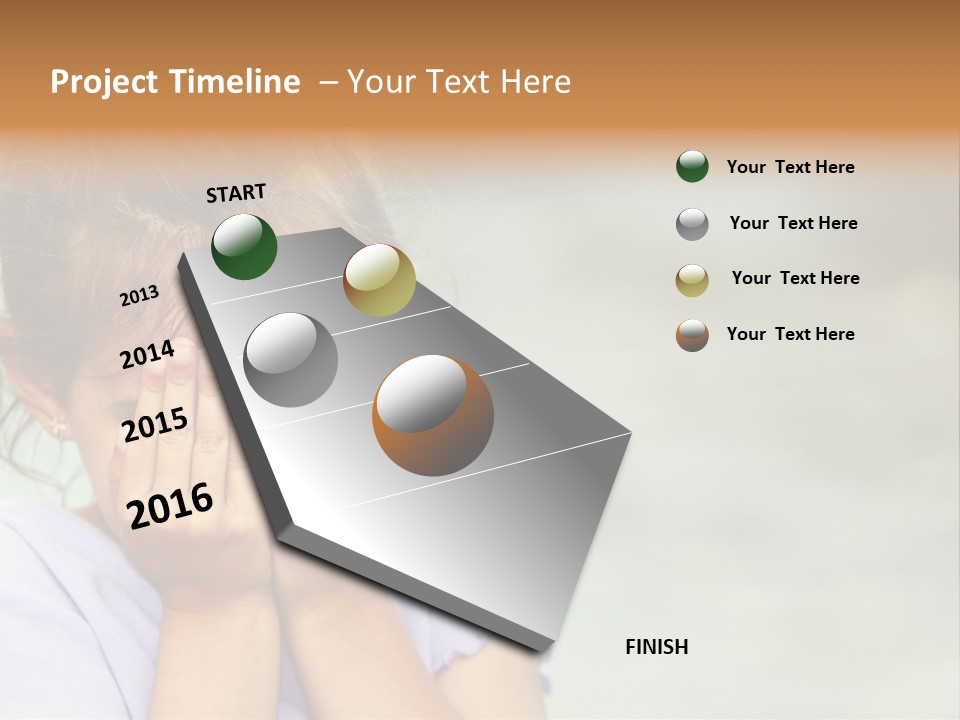 Portrait Kid Nervous PowerPoint Template