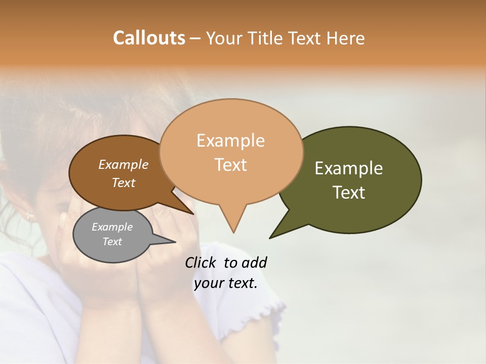 Portrait Kid Nervous PowerPoint Template