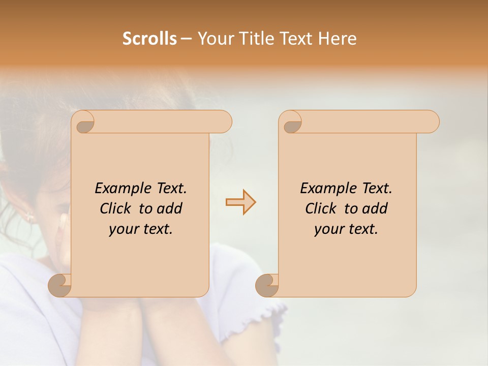 Portrait Kid Nervous PowerPoint Template