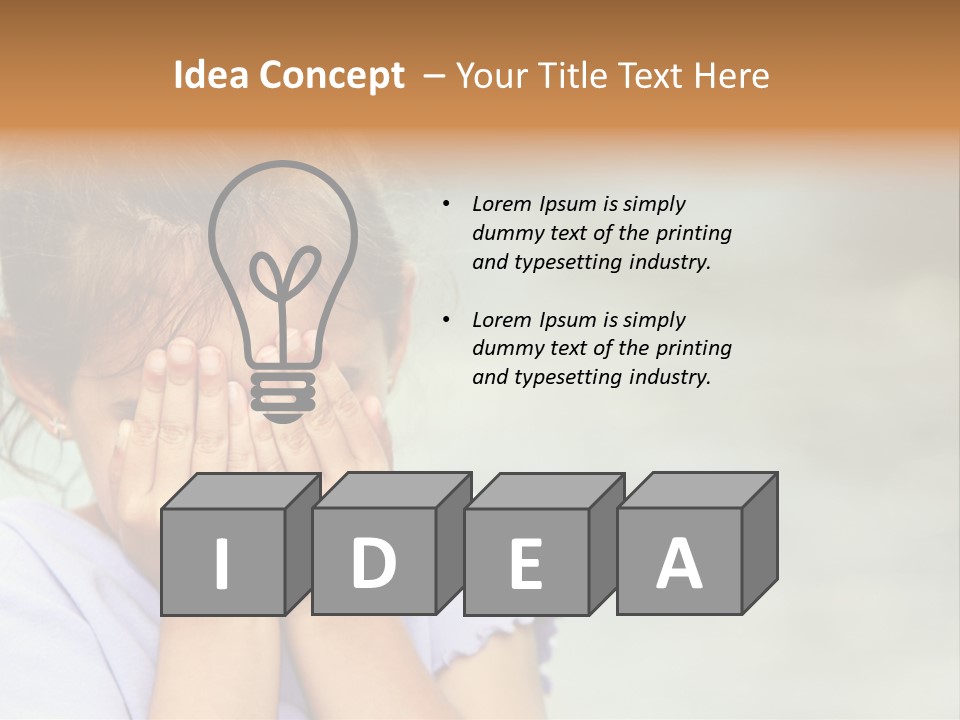 Portrait Kid Nervous PowerPoint Template