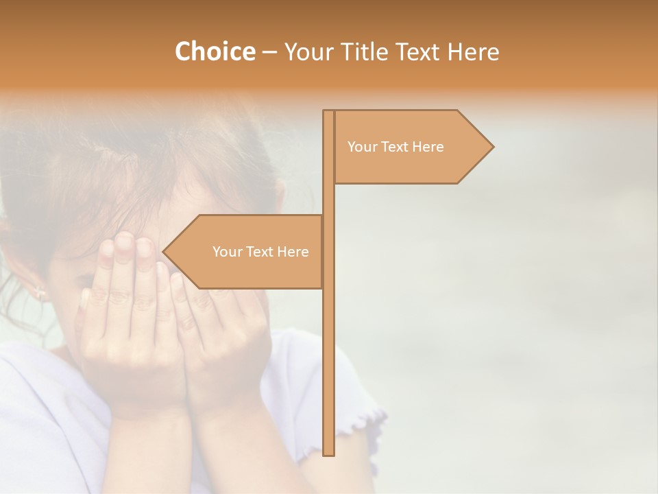 Portrait Kid Nervous PowerPoint Template