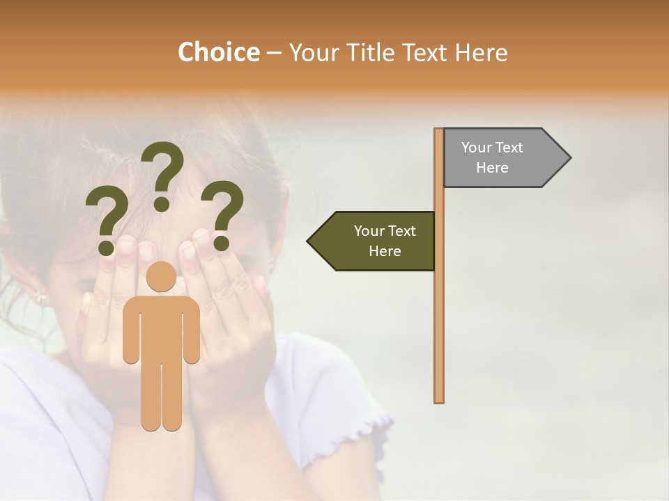 Portrait Kid Nervous PowerPoint Template