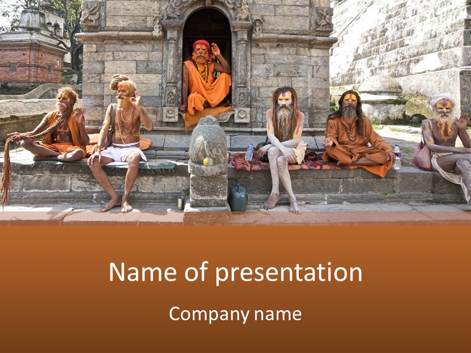 Saffron Dreadlocks Shaivism PowerPoint Template