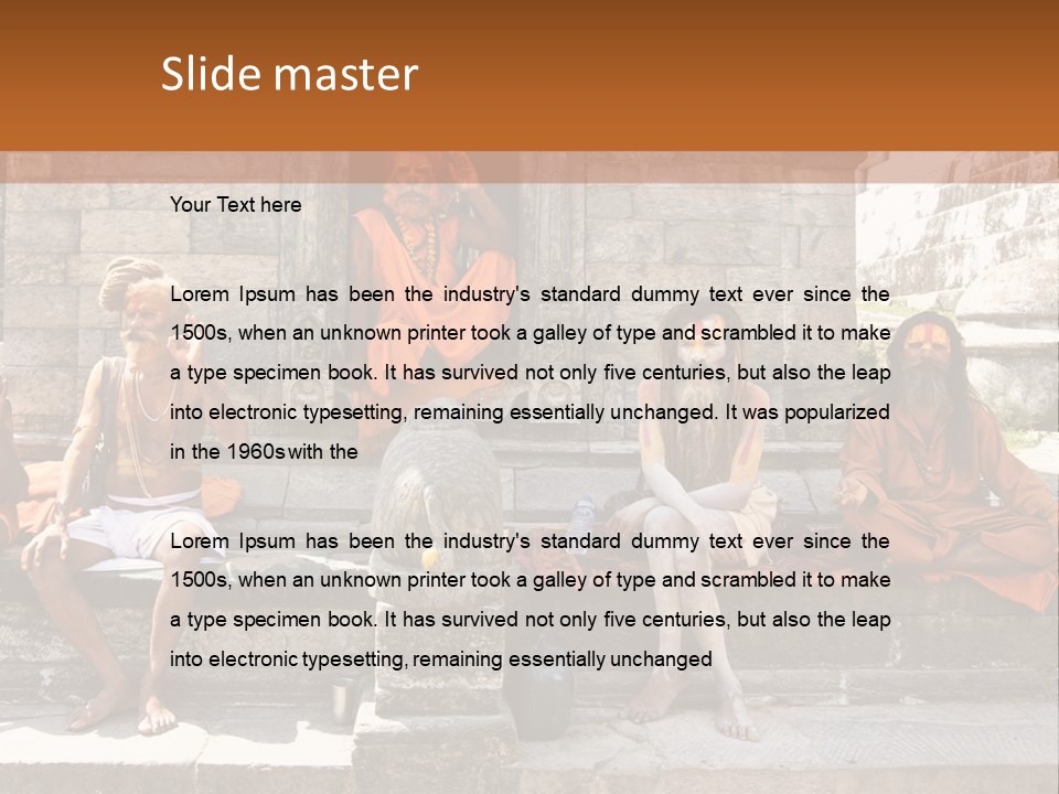 Saffron Dreadlocks Shaivism PowerPoint Template