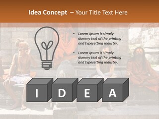 Saffron Dreadlocks Shaivism PowerPoint Template