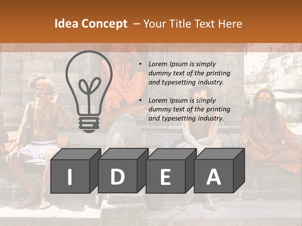 Saffron Dreadlocks Shaivism PowerPoint Template