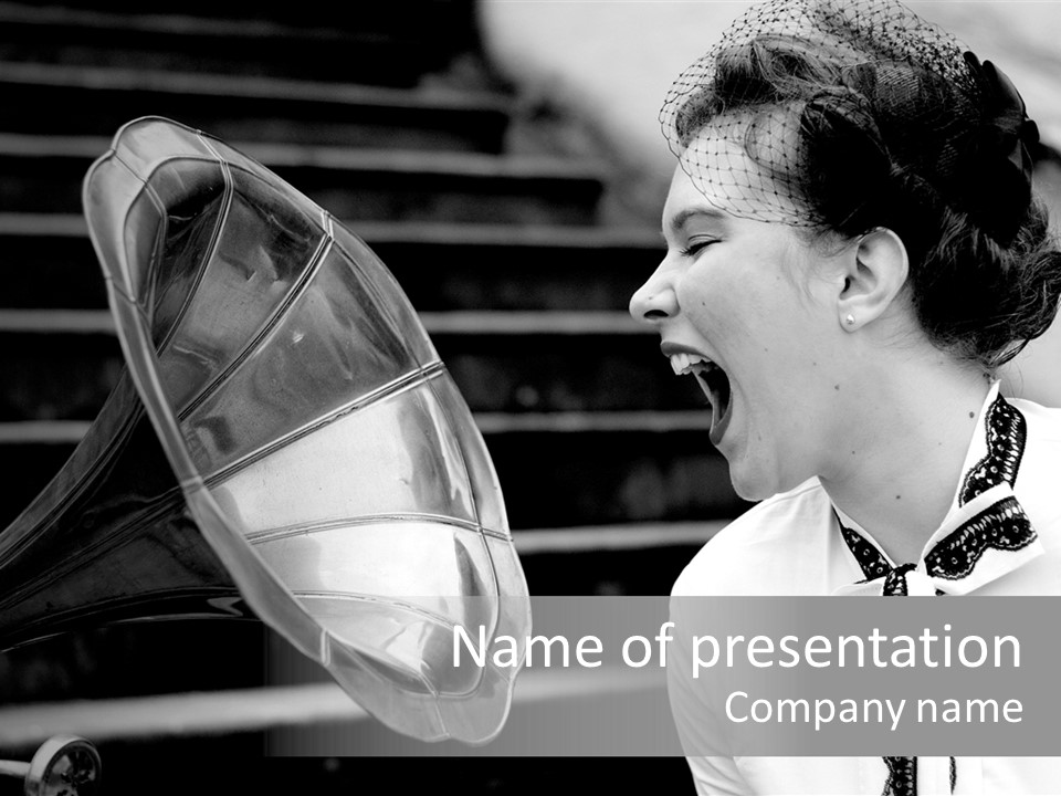 Passion Shouting Shirt PowerPoint Template