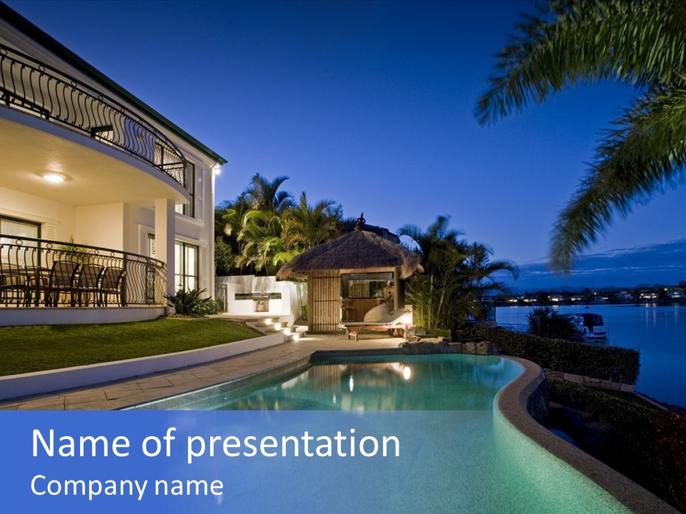 Exterior Estate Built PowerPoint Template