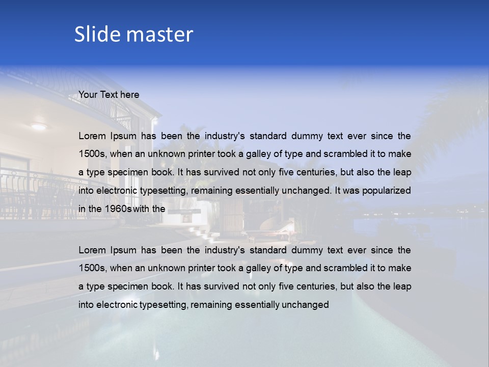 Exterior Estate Built PowerPoint Template