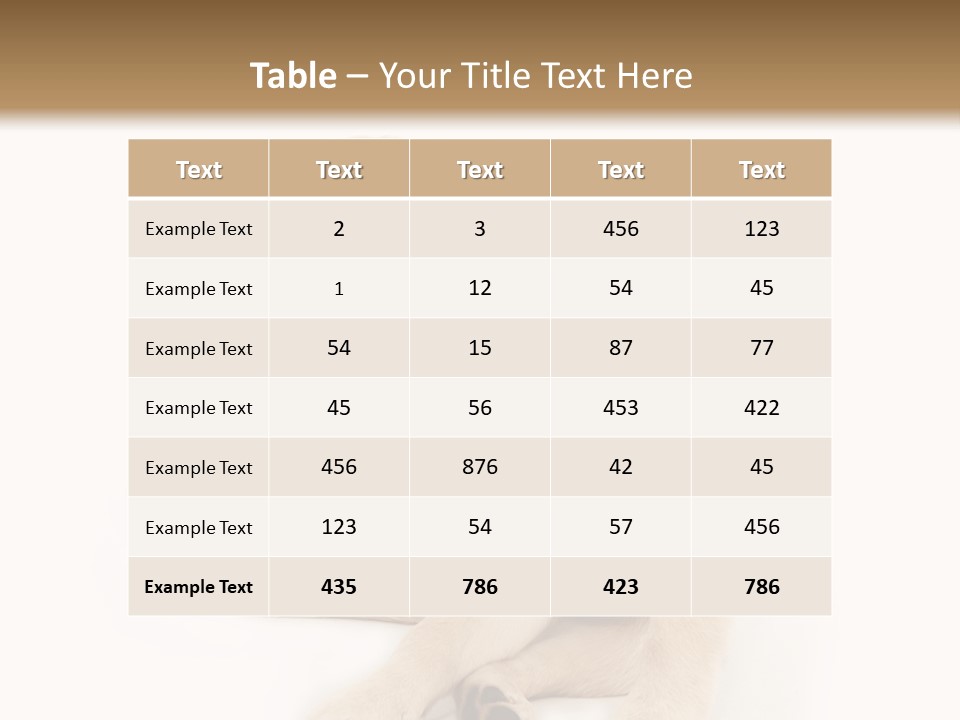 Golden Furry Labrador Retriever PowerPoint Template