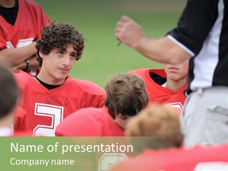 Five Football Childhood PowerPoint Template