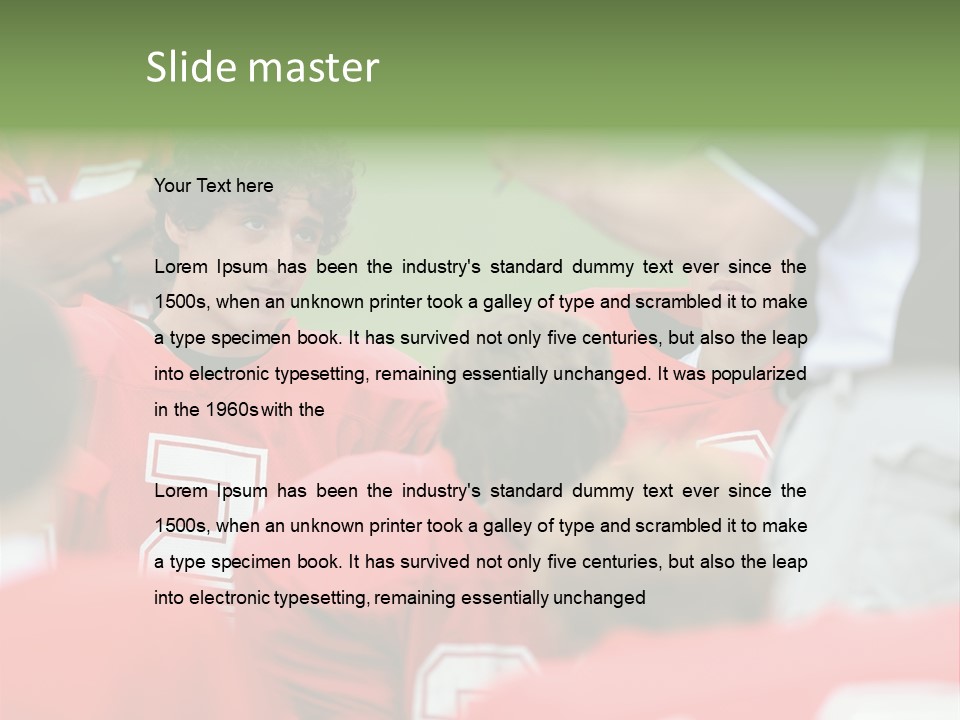 Five Football Childhood PowerPoint Template