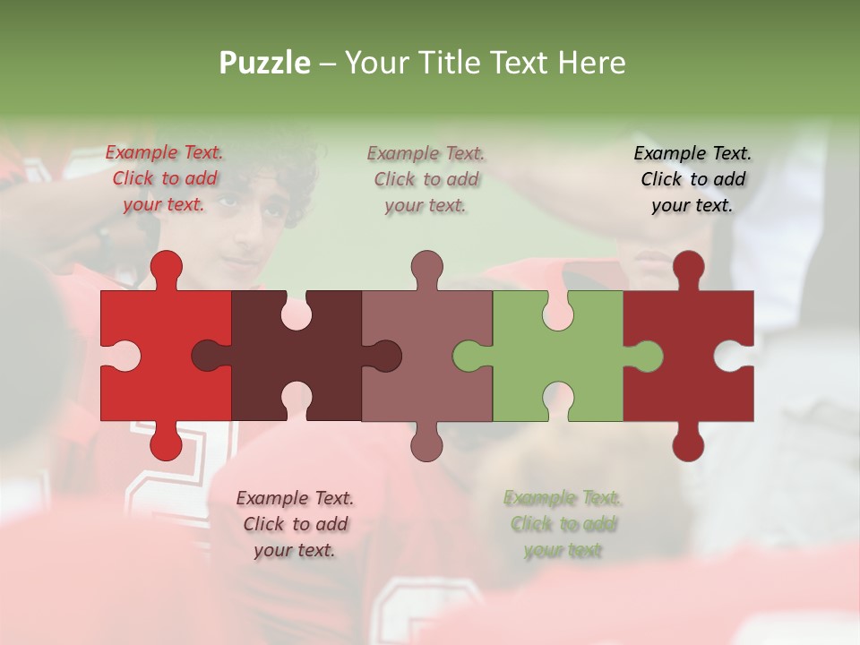 Five Football Childhood PowerPoint Template