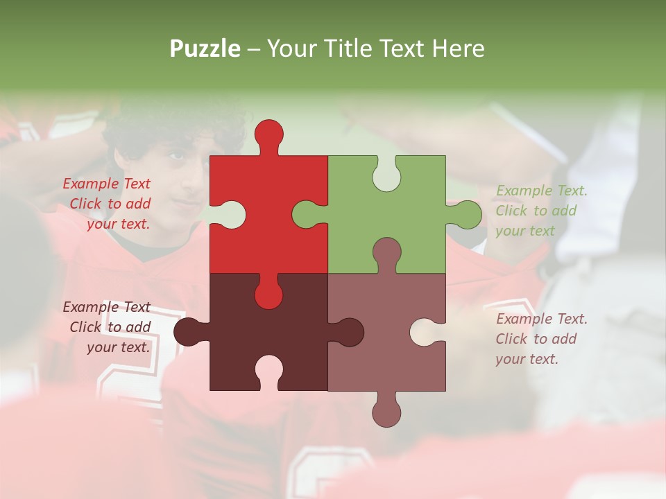 Five Football Childhood PowerPoint Template