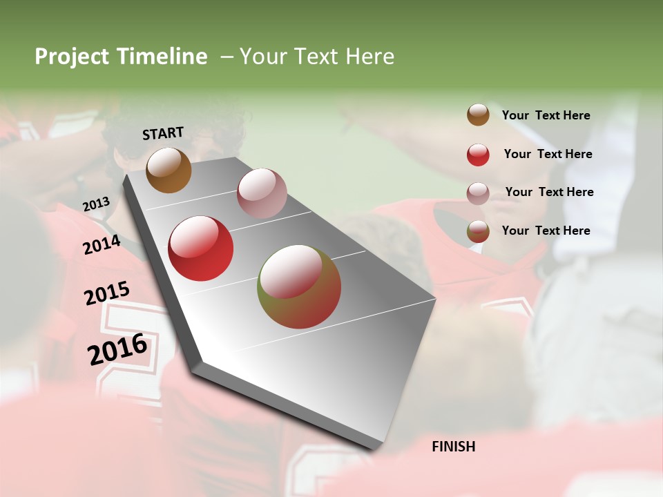 Five Football Childhood PowerPoint Template