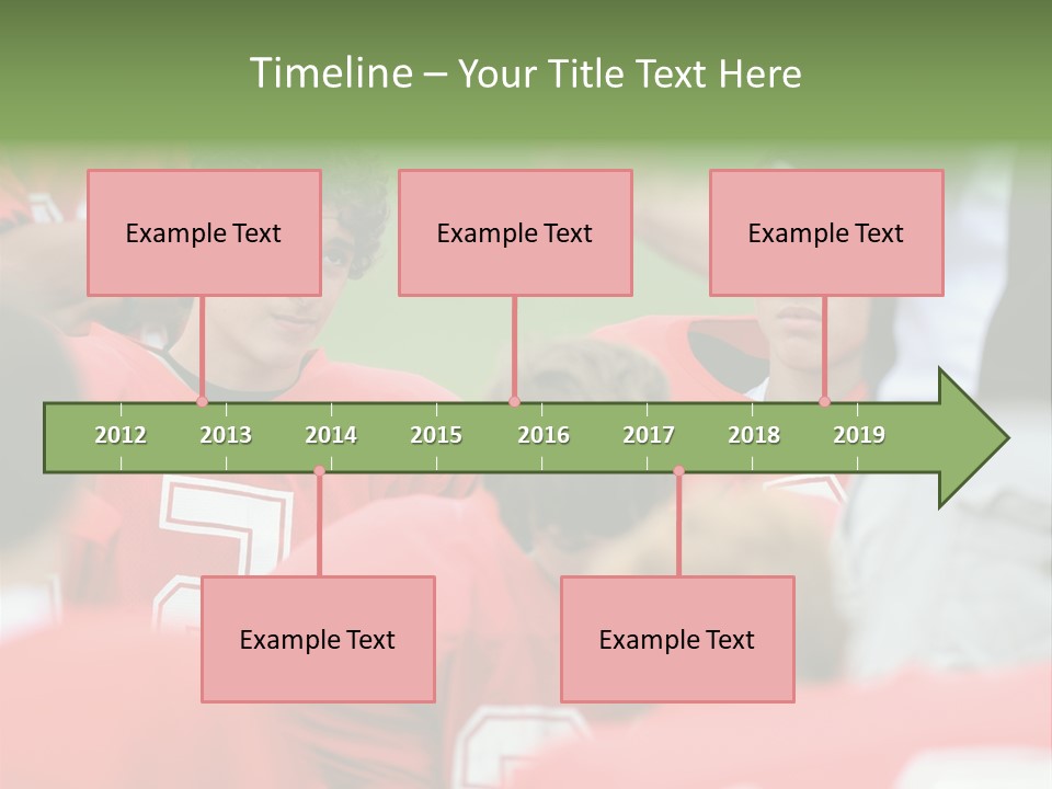 Five Football Childhood PowerPoint Template