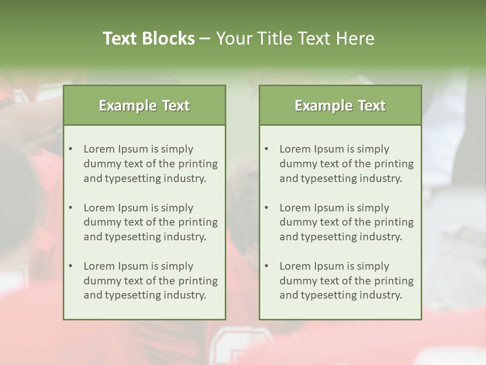 Five Football Childhood PowerPoint Template