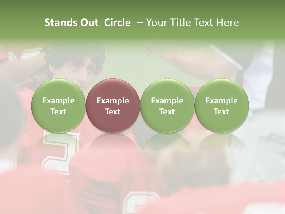 Five Football Childhood PowerPoint Template