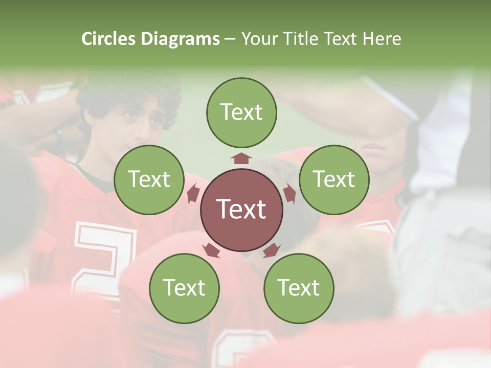 Five Football Childhood PowerPoint Template