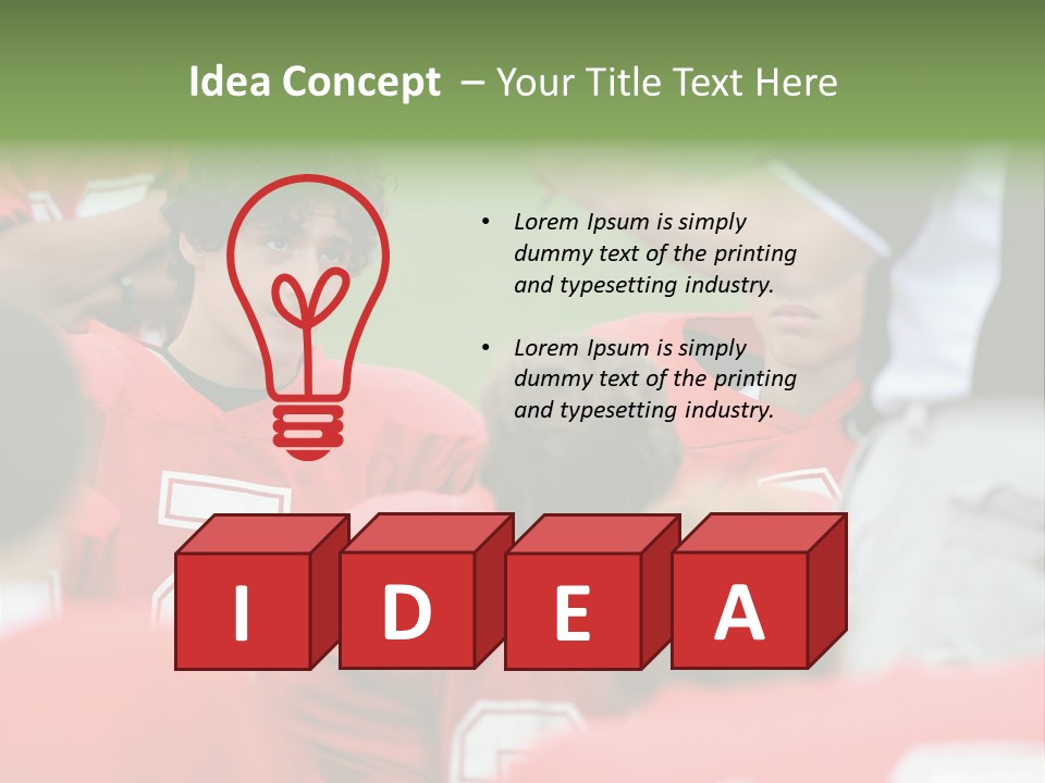 Five Football Childhood PowerPoint Template