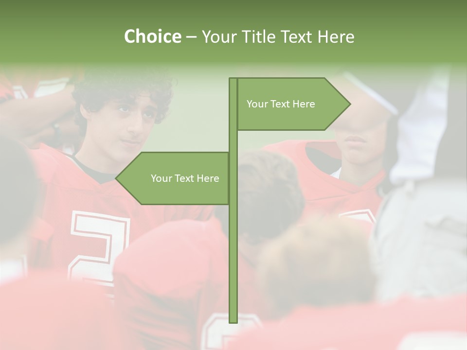 Five Football Childhood PowerPoint Template