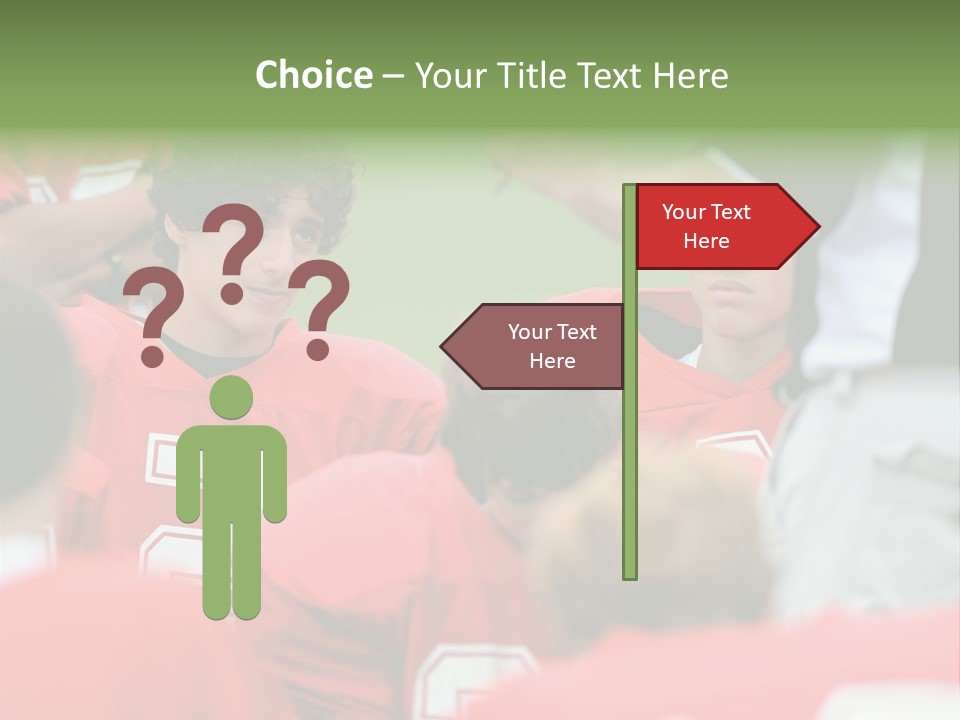 Five Football Childhood PowerPoint Template