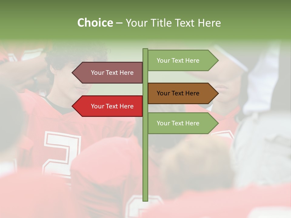 Five Football Childhood PowerPoint Template