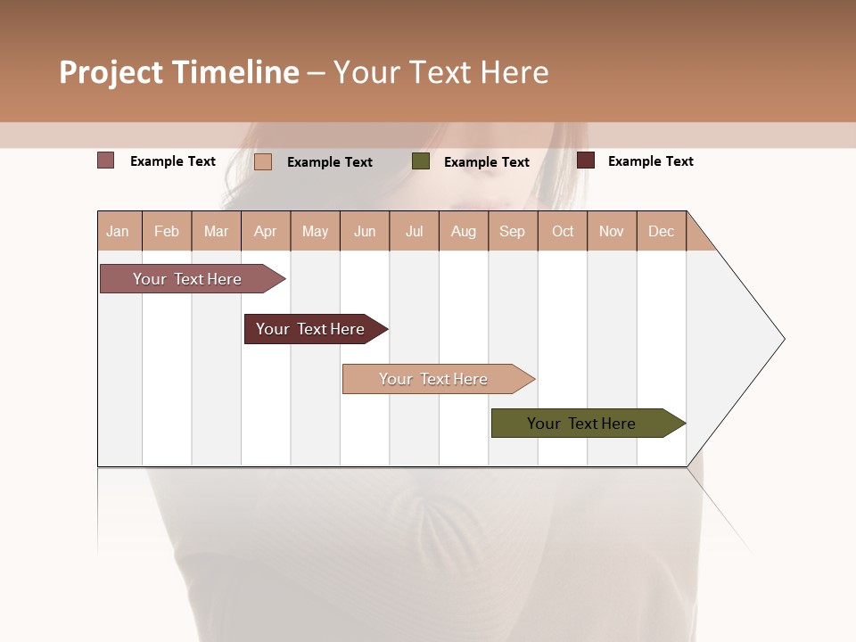 A Woman In A Brown Sweater Is Holding Her Head PowerPoint Template