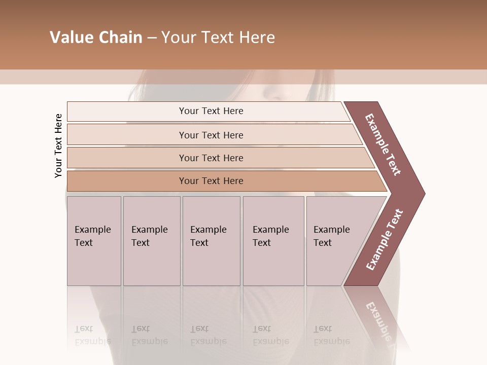 A Woman In A Brown Sweater Is Holding Her Head PowerPoint Template