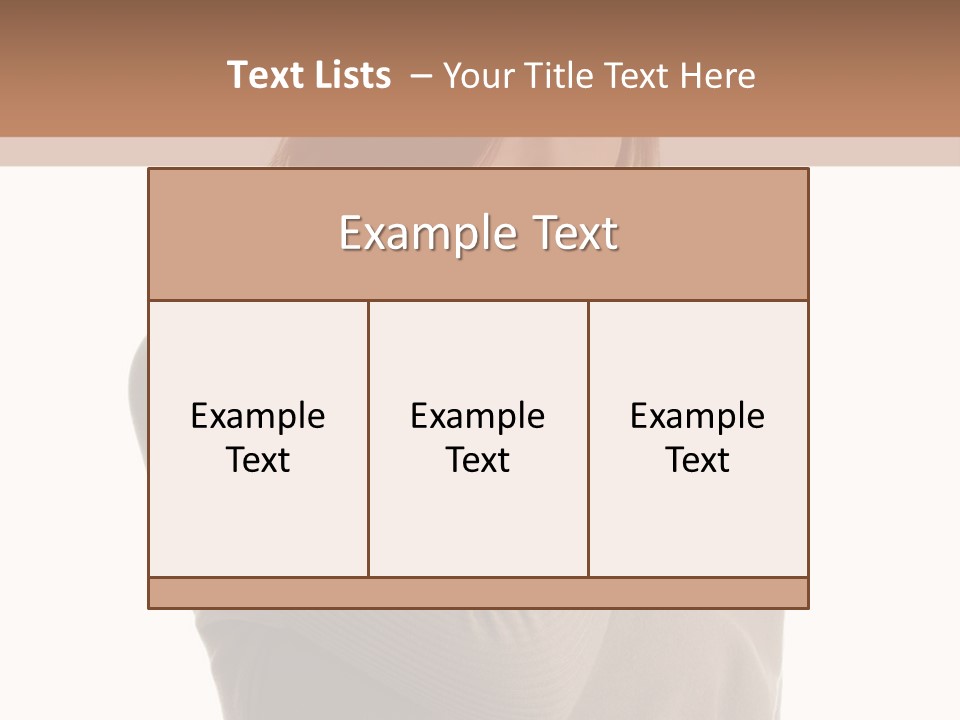 A Woman In A Brown Sweater Is Holding Her Head PowerPoint Template
