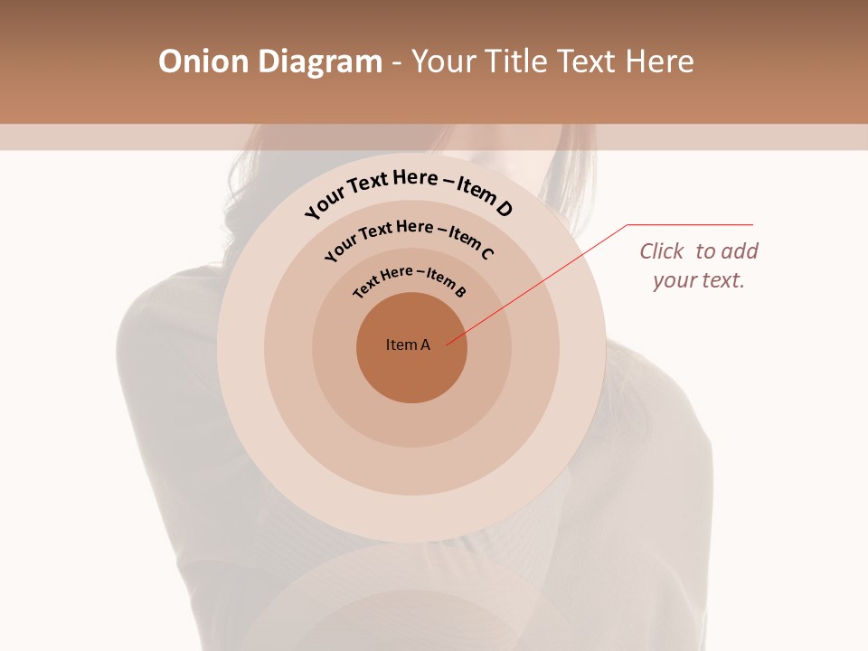 A Woman In A Brown Sweater Is Holding Her Head PowerPoint Template