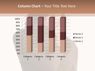 A Woman In A Brown Sweater Is Holding Her Head PowerPoint Template