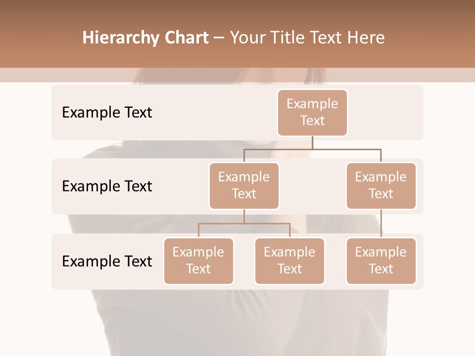 A Woman In A Brown Sweater Is Holding Her Head PowerPoint Template