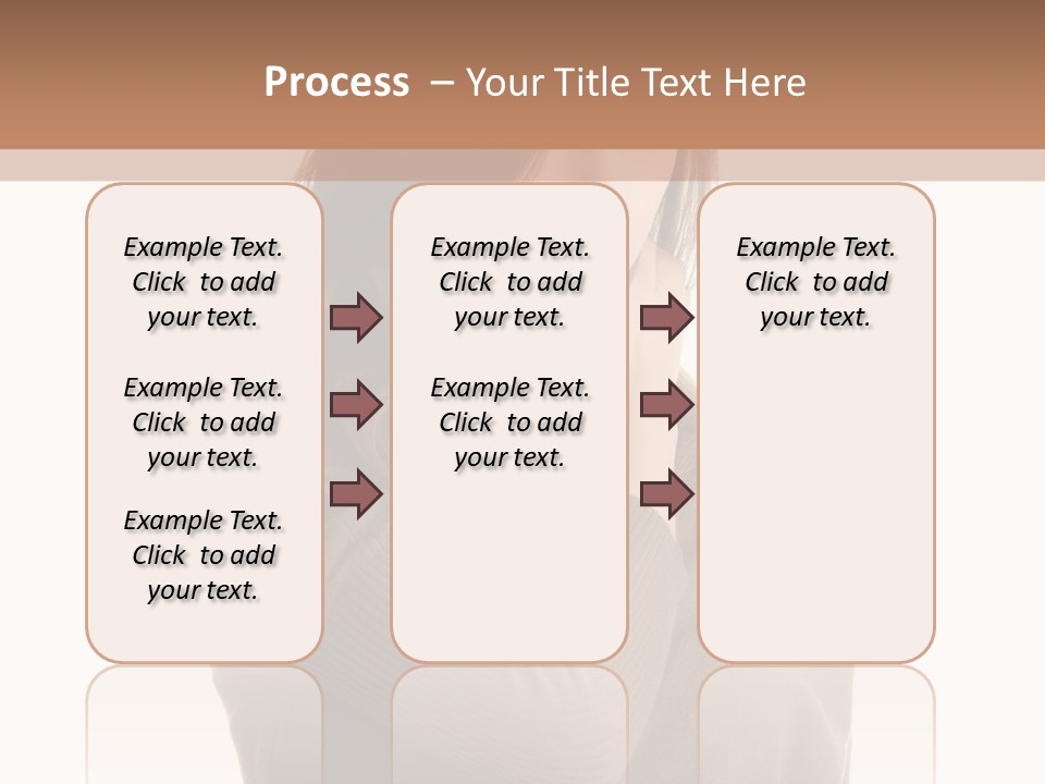 A Woman In A Brown Sweater Is Holding Her Head PowerPoint Template