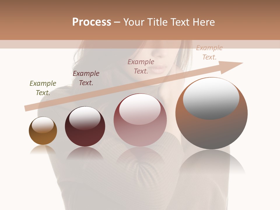 A Woman In A Brown Sweater Is Holding Her Head PowerPoint Template