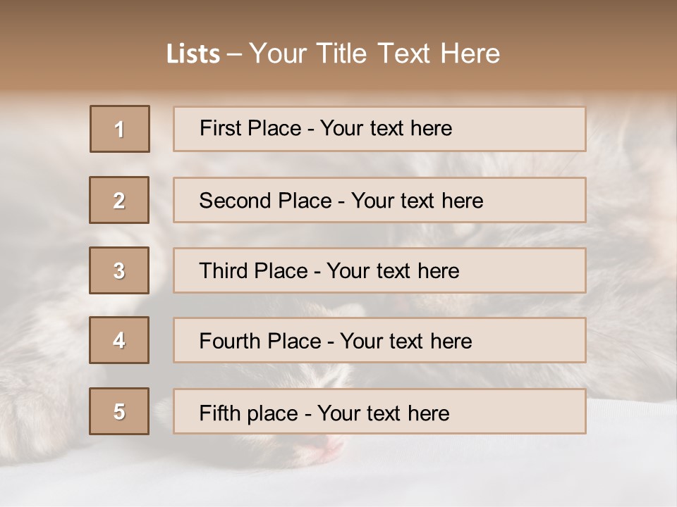 Furry White Mother PowerPoint Template