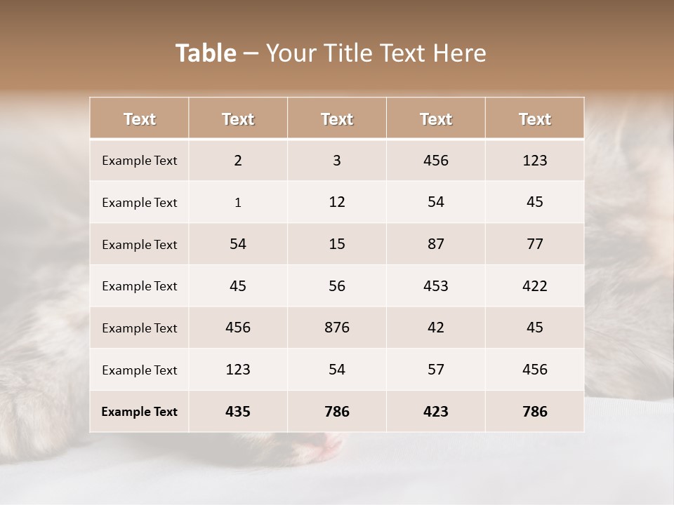 Furry White Mother PowerPoint Template