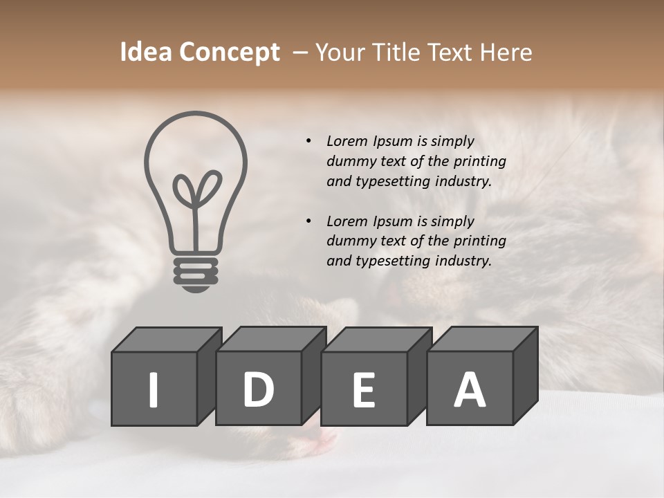 Furry White Mother PowerPoint Template