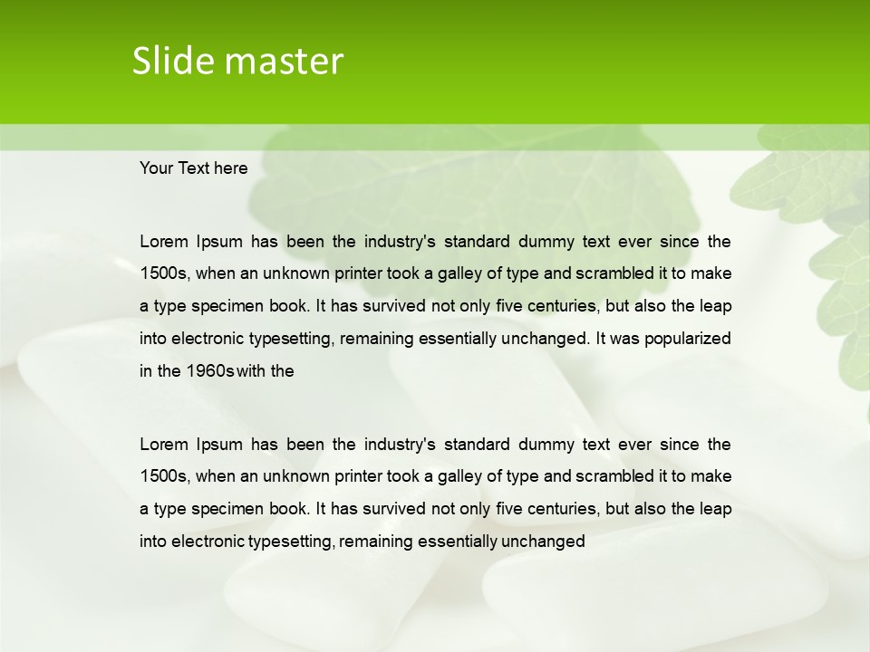 Chewinggum Organic Breath PowerPoint Template