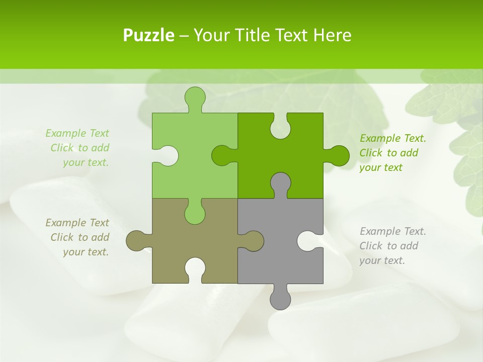 Chewinggum Organic Breath PowerPoint Template