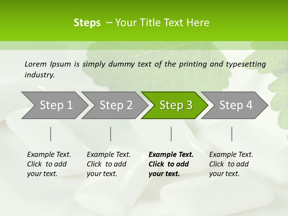 Chewinggum Organic Breath PowerPoint Template