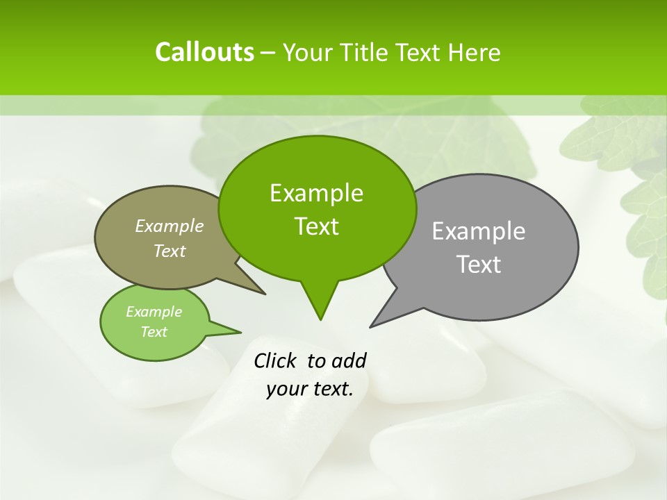 Chewinggum Organic Breath PowerPoint Template