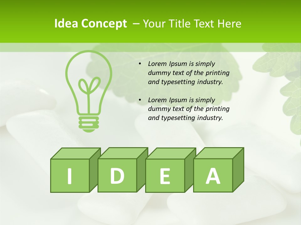 Chewinggum Organic Breath PowerPoint Template