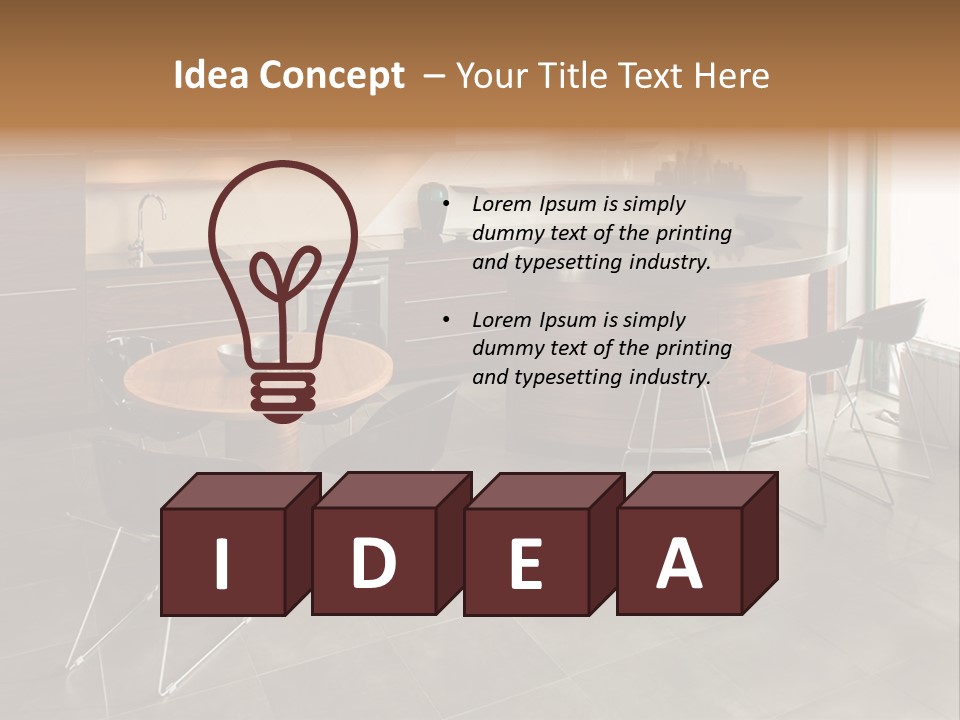 Room Decor Dining PowerPoint Template