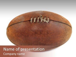 Rules Leather Football PowerPoint Template