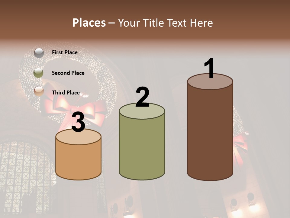 Train Christmas Architecture PowerPoint Template